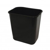 Medium Rectangle Wastebasket (Black, 28 Qt.)